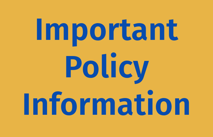 Important Policy Information